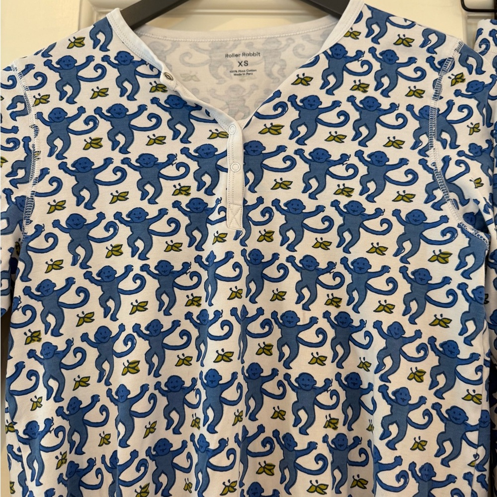 Roller Rabbit Blue Monkey Pajamas